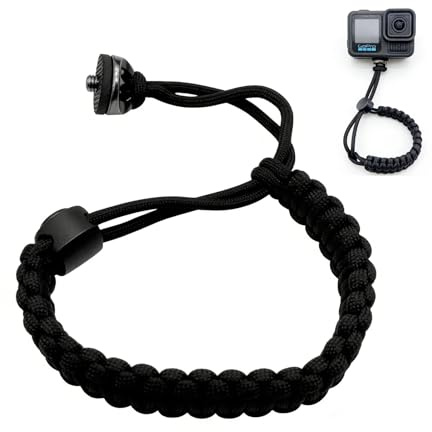 Nevoluxer Kamera-Handschlaufe Handschlaufe Kamera camera wrist strap Verstellbar Nylonband 1/4-Zoll-D-Ring für Action Kameras Kompatibel mit Insta 360 X3 Selfie-Sticks