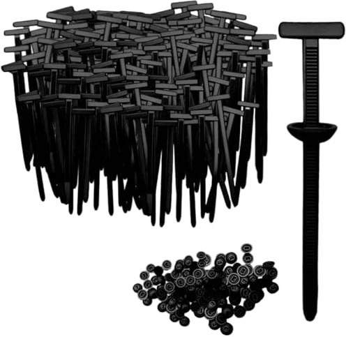 Bridas de nailon resistentes con pasador y botón, hebilla universal de nailon para cables, ideales para reparaciones diarias de automóviles, jardinería y oficina. (150)