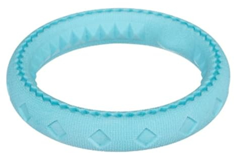 Zunate Dog Ring Toy, Soft Rubber Floating, Puppy Training Ring for Large Medium Dogs, Tug of War Flying Disc, Outdoor Fetch Interactive Chew Toy (Green)