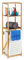 Relaxdays Scaffale a Colonna per il Bagno con Cestino Portabiancheria, Bambù, 3 Ripiani, HxLxP 130 x 37 x 33 cm, Marrone