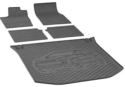 Kofferraumwanne und Gummifußmatten RIGUM geeignet für Jeep Grand Cherokee 2013-2020 Perfekt angepasst + Magic Eraser