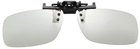 N/A - Occhiali 3D con clip per film/cinema/televisori 3D passivi compatibili con Reald Cinema, 3 pezzi