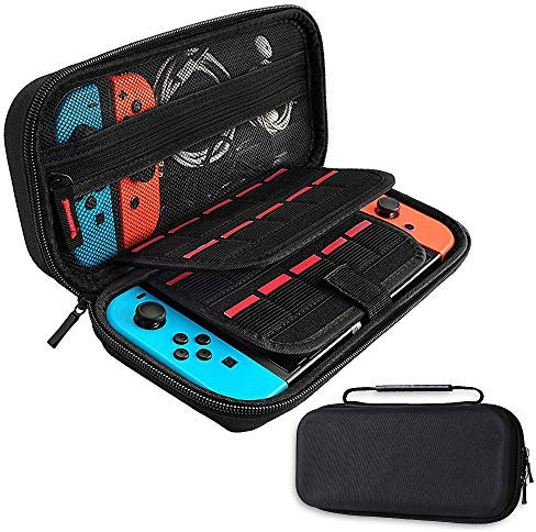 Tasche für Nintendo Switch, Schutzhülle mit Aufbewahrung für 20 Spiele, Tragetasche Hülle Case, kompatibel mit Nintendo Switch Lite, Konsole & Zubehör