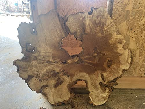 KJR Holzmanufaktur Baumscheibe, Holzscheibe, ca. 100x5cm Robinie, Braun mit Rot-Tönen
