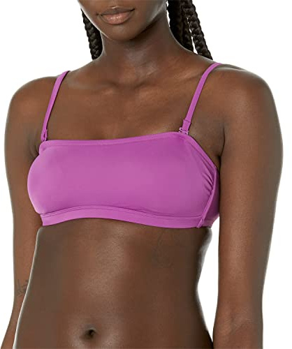 Amazon Essentials Parte Superior de Bikini Tipo Palabra de Honor Mujer, Violeta, 42