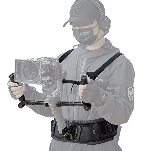 TILTA GSS-T04-DHB2-TK Quick Release Lightweight Dual Handle Gimbal Support System Shoulder Support Doppelgriff für DJI Ronin RS2 / RS3 PRO / RS3 / RS4 / RS4 PRO 3 Achsen Gimbal Stabilisator