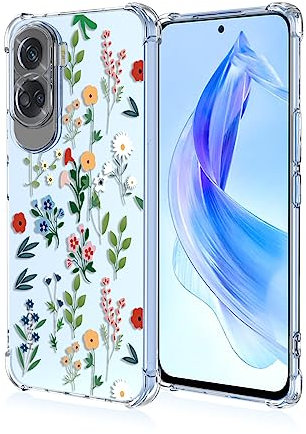 WBWONE Soft TPU Cover for Honor 90 Lite Case, Slim Non-Slip Flexible Protective Shock Absorption Painted Print Pattern Transparent Phone Shell Bumper (A95)