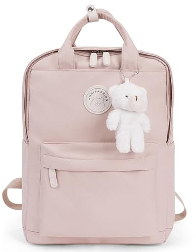 TIAASTAP Kawaii Rucksack Schule für Teenager Mädchen, Aesthetic School Bag Cute Backpack Wasserdicht Schulrucksack Mädchen Schultasche 14 Zoll Laptop Rucksack Kinderrucksack Schulranzen