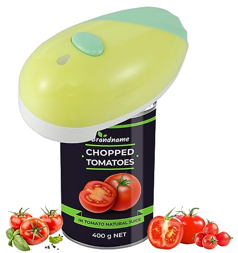 Ouvre-Bocal électrique, Ouvre Bocaux, Ouvre Boîte Electrique avec Fonction de Démarrage et D'arrêt, Bords Lisses, Ergonomique, Ouvre-Boîte électrique pour Personnes Souffrant D'arthrite, âgés (vert)