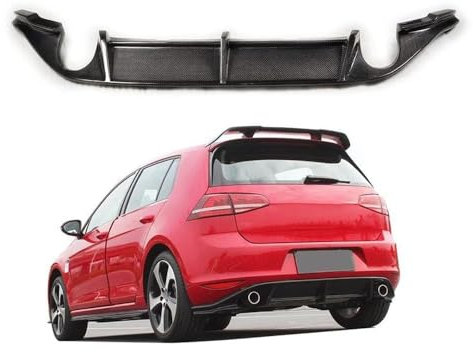 QCHIAN Auto Heckdiffusor Heckstoßstange für VW Golf VII 7 MK7 Regular/GTI 2014 2015 2016, Heckstoßdämpfer Diffusor Lippe, Heckschürzen Heckspoiler Diffusor-Splitter Anti-Kratz Anti-kollision