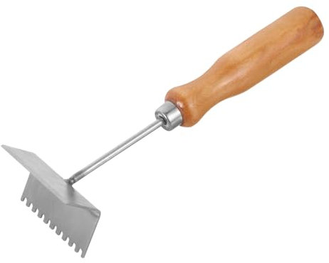 BESPORTBLE Professionelle Imker Reinigungsschaufel Aus Edelstahl Mit Holzstiel Beehive Scraper Für Bienenstockrahmen Langlebiges Imkereigerät Einfach Zu Handhaben