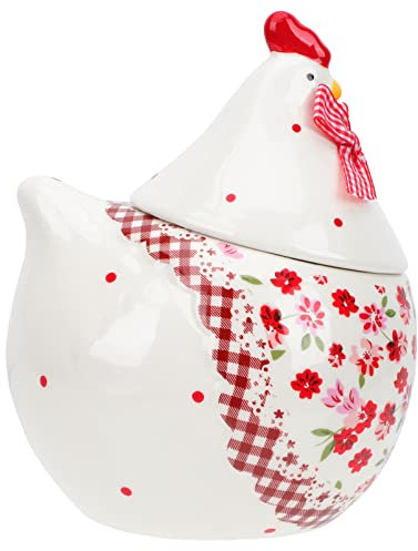 Barattoli di vetro Contenitore for tè in ceramica Barattolo di caramelle a forma di gallina di cartone animato Porcellana Barattolo di caffè Cestino for uova di Pasqua Biscottiera Contenitore for alim