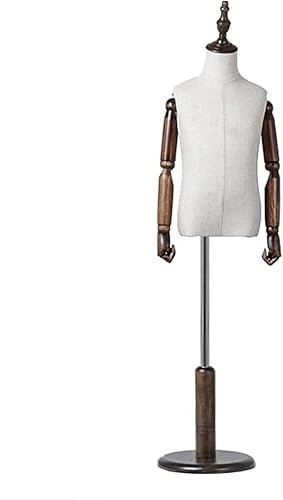 DZYHFCO Schaufensterpuppe, Schneiderpuppe, verstellbar, höhenverstellbar, Körperpuppen, halblang, mit Armen, Modellrequisiten, stabil, einfach zu installieren, Display, Kinderbekleidungsgeschäft