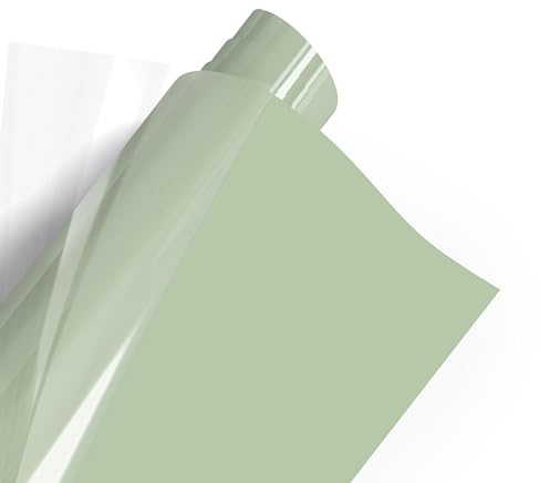 POLI-FLEX PREMIUM Flexfolie Meterware 53 Farben Textil-Bügelfolie, Breite:50 cm, Farbe:688 SAGE-GREEN