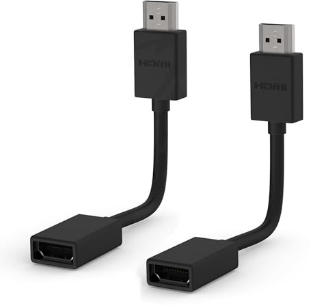 PENCILUPNOSE 2x HDMI Extension Cable 4K 8k 1080p HDMI Male to Female Extender Cable compatible with TV Stick, Roku Stick, PS4 PS5, Xbox, 2 Pack