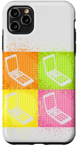 Hülle für iPhone 11 Pro Max Retro Pop-Art Ästhetik Klapp-Handy Vintage Flip Fold Phone