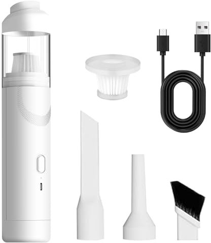 KEVIAN Aspirapolvere Auto, Aspirabriciole Senza Fili, Mini Portatile Aspirapolvere e Soffiatore di Polvere, aspirabriciole adatto per la Pulizia di Auto, Animali Domestici Cani, Camper