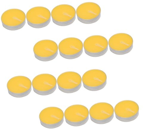 Cabilock 16 Pièces Bougie Chauffe-plat Au Beurre Fournitures De Salon De Thé De Bureau Créatif Bougeoirs Chauffe-plat Dorés Théière Plastique
