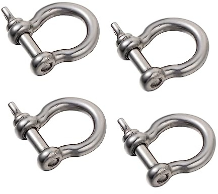 VINTORKY 4stücke Teiliges Rostfreie Edelstahl Schäkel in Hufeisenform Robuste Metall-schäkel Zum Heben Und Sichern Vielseitig Einsetzbar Für Stahlketten Und Abschleppzwecke Qualität Praktis