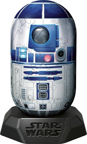 Ravensburger 3D Puzzle R2-D2 - Star Wars-Sammelfigur ab 8 Jahre | 54 Teile, Puzzle-Sammelfigur, Höhe inklusive Standfuß: ca. 12,5 cm, Ohne Klebstoff
