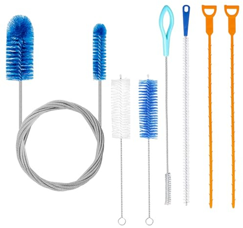 7 Stück Abflussreiniger Spirale,Abfluss Rohrreinigung Bürste,Rohrreinigungsspiralefür Dusche,Stopfenloch,Küche