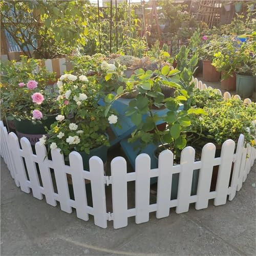ZRHWSPD Bordo per Aiuole Bordi Bianchi Recinzione da Giardino Staccionata Erba Ornamentale Prato Aiuole Bordi di Piante for Recinzione Decorativa di Ville for Interni ed Esterni(C)