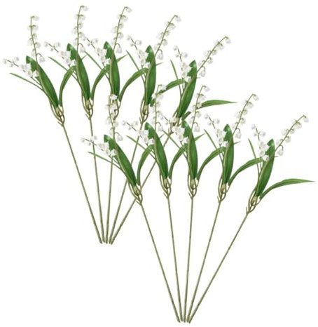 GOOHOCHY Ramo De Flores Artificiales De Lirio Valles Decoración para Hogar y Bodas Realista y Duradero para Fotografía y Manualidades