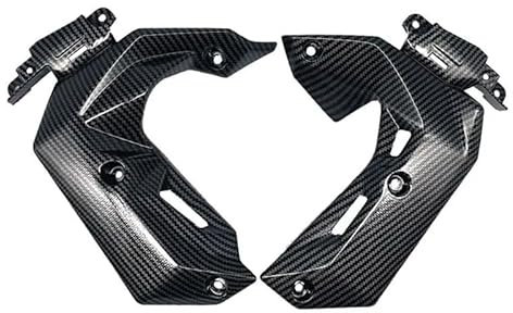 XFYESL Alettone Moto Pannello di Copertura Laterale del radiatore della Motocicletta, carenatura Adatta per Kawasaki Z 650 2017 2018 2019 2020 2021 2022 Spoiler Anteriore Moto(Carbon Look 17-19)