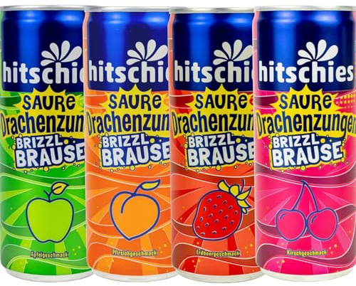 Hitschler Hitschies Brizzl Brause Set je 1x Kirsche/Erdbeere/Pfirsich/Apfel inkl. 4x0,25€ Einwegpfand 4x250ml