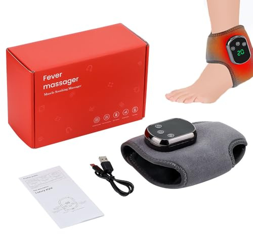 ReliveX 3-in-1 Voetmassager Fußmassagegerät 3-in-1 mit kabelloser Heizfunktion, bequeme Fußgelenk-Wickel mit 3 Vibrationsmodi und 5 Temperaturstufen für optimale Entspannung und Erholung.