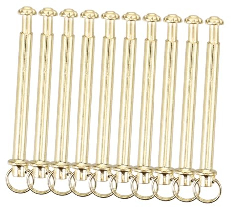 iplusmile 10 set Componenti di Fissaggio per Ventagli Pieghevoli Rivetti in Metallo Placcato Dorato Kit Riparazione Professionale con Diverse Misure per Perno e Giunto Ventaglio Resistente