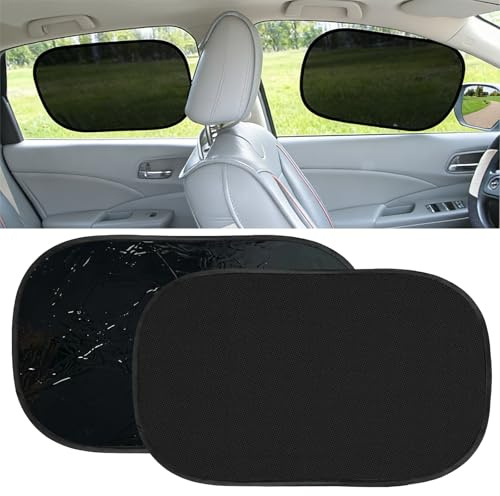 Parasol Coche Bebé, PROTECCIÓN UV CERTIFICADA UPF50+, Parasol Coche Infantil Lateral, Autoadhesivo, para Proteger del Sol a bebés y Mascotas, 2 parasoles para bebé de 50x30 cm, 2 Unidades