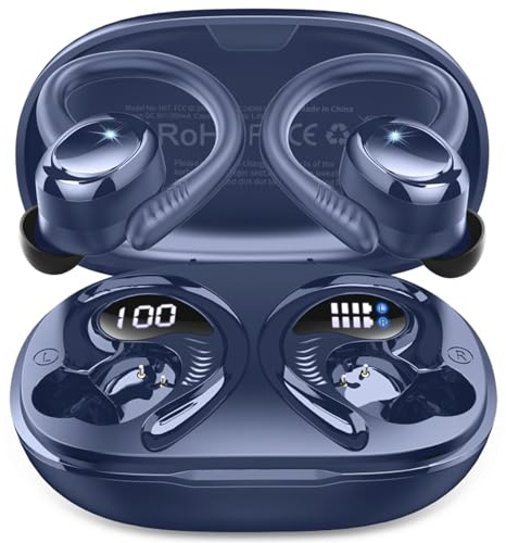 Wireless Headphones Sport, 2026 Bass 3.0-Stereo Ear Buds Bluetooth 5.4 Earbuds, 4 ENC Noise Cancelling Mic Earphones, 50+Hrs USB-C IP-X7 Waterproof Headset in Ear Android iOS for Running Workout Gym