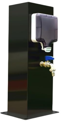 ZR98US Stainless Steel Garden Water Column with Dual Faucet - Outdoor Waterproof Socket Spigot for Easy Installation