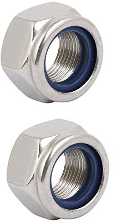 sourcing map 2 Stück Sechskantmuttern M18 x 1,5mm | Umfang Metrisch Fein Schnur 304 Edelstahl DE de