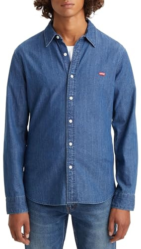 Levi's Men's Long-Sleeve Battery Housemark Slim Shirt, Lyon Battery Hm, M
