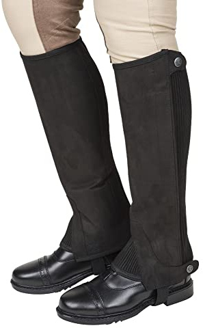 TuffRider Ladies Saratoga Syn Black Half Chaps S