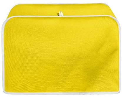 TOADDMOS Yellow Toaster Dust Cover, Universal Toaster Dust Storage Bag for 2 Slice Bread Toaster, Small Appliance Cover