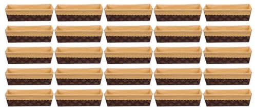 Alipis Multipurpose Bread Molds 25pcs Paper Loaf Pans Cake Baking Tin Loaf Pan Paper Cake Trays