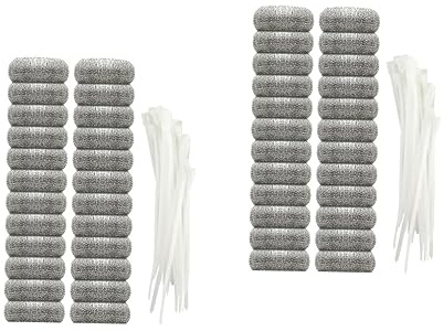 jojofuny 48stücke Teiliges Edelstahl Waschmaschinenfilter Mit Kabelbindern Hochwertige Filter Für Abflüsse Langlebig Und Rostfrei Für Einsatz Der Waschküche