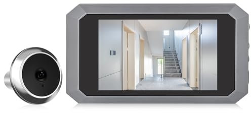 Matybobe 3.97-inch Peephole Camera for Apartment Door 2MP LCD Digital Peephole Viewer 120 Degree Color Infrared Camera 1080P Door Monitor Built-in 1400mAh Battery Type-C Rechargeable