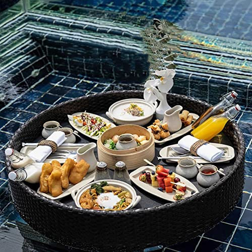 CAFIEDR Bandeja Flotante para Piscina Bandeja Flotante para Piscina tailandesa - Desayuno Flotante en Bali Accesorios para Adultos Piscina o Jacuzzi Fiesta Sirviendo Comida y Bebida