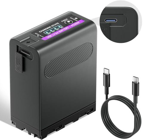 Mspalocell Batterie NP-F990 84,96 Wh/11800 mAh (PD30W USB-A et Type-c/USB-C) pour Sony NP-F990 NP-F980 NP-F970 NP-F960 NP-F950 NP-F930 NP-F550 NP- F570 NP-F770 NP-F750 Batterie caméscope,1 pièces