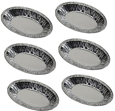 TOPBATHY 250 Pezzi Stampi Usa e Getta in Lamina D'argento per Tartellette Ovali Distribuzione Uniforme del Calore, per Crostate e Torte
