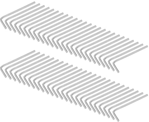 sourcing map 50pcs 2.5mm Hex Key Wrench, Metric L Shaped Long Arm CR-V Steel Repairing Tool for Bikes Furniture Repair