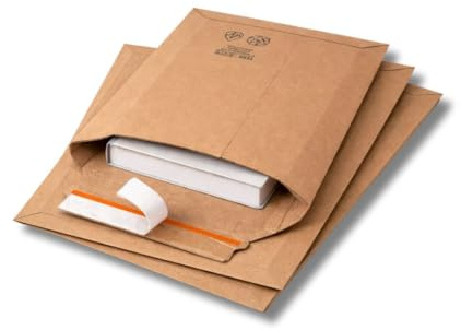 MA-Verpackungen 50x Versandtaschen A4 Versandtaschen aus Karton, Büwa Verpackung Versandtasche für Kleidung Bücher Warensendung Dhl Umschlag Umschläge Versandtaschen für Warensendung und Onlineshops
