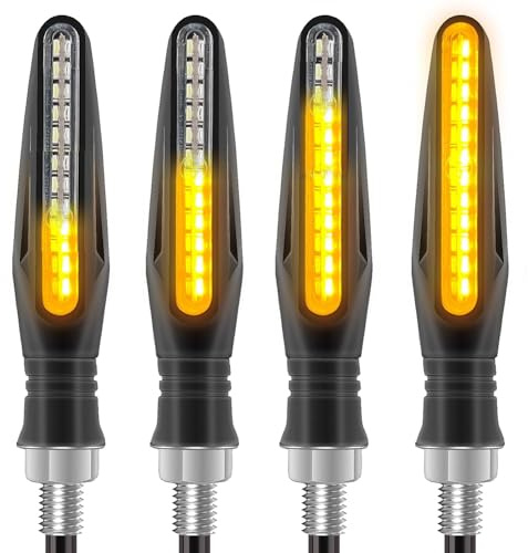 Gebildet Indicateurs de Moto Clignotants Coulants Clignotants de Moto 12V 12ampoules LED(4pièces)