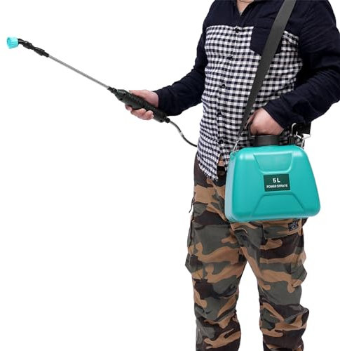 Drucksprüher Drucksprühgerät Batteriebetriebene Spritze 5L Verstellbarer Schultergurt Mit Sprühbalken Gartenspritze Drucksprüher Zwei Modi,Für Gärten, Häuser, Rasenflächen