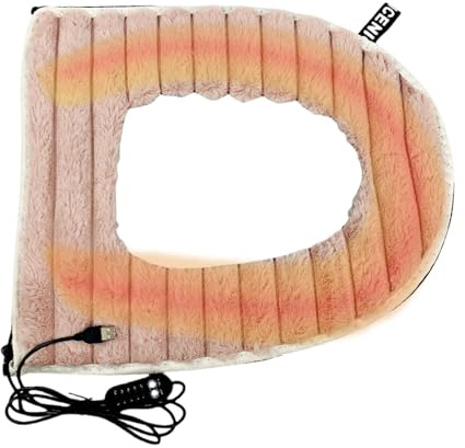 Fodera riscaldata per sedile del WC, fodera riscaldata per sedile del WC, cuscino per sedile del water a temperatura regolabile, riscaldatore cuscino per sedile del water invernale, collo
