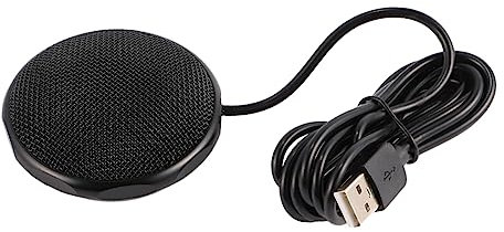 SHINEOFI 360 Conférence Téléphonique Micro USB Microphone De Salle De Conférence USB Microphone De Conférence Téléphonique Micro De Salle De Conférence Black étal Et Plastique